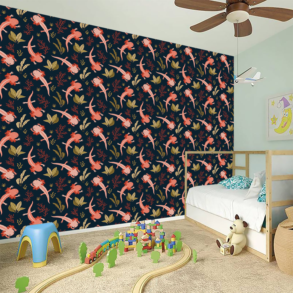 Baby Axolotl Pattern Print Wall Sticker