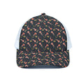 Baby Axolotl Pattern Print White Mesh Trucker Hat