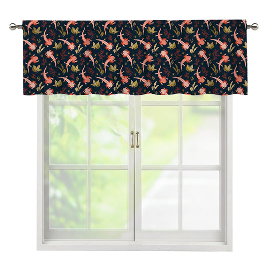 Baby Axolotl Pattern Print Window Valance