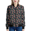 Baby Axolotl Pattern Print Women's Bomber Jacket