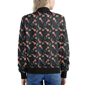 Baby Axolotl Pattern Print Women's Bomber Jacket