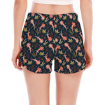 Baby Axolotl Pattern Print Women's Split Running Shorts