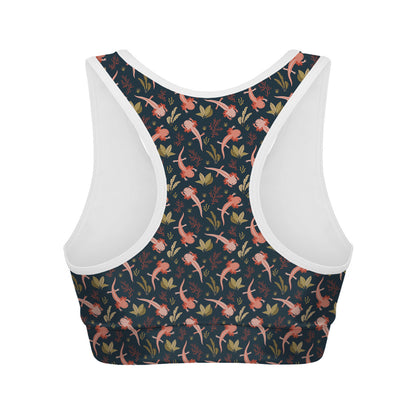 Baby Axolotl Pattern Print Women's Sports Bra