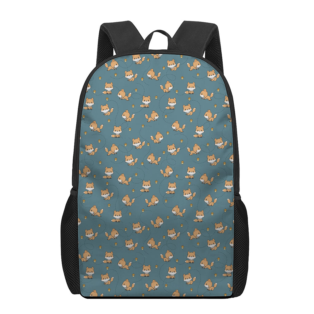 Baby Fox Pattern Print 17 Inch Backpack