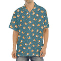Baby Fox Pattern Print Aloha Shirt
