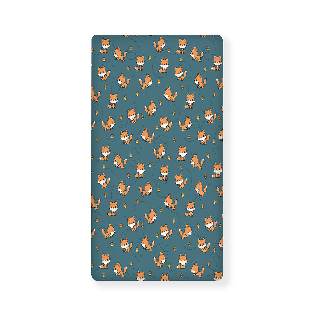 Baby Fox Pattern Print Baby Crib Sheet