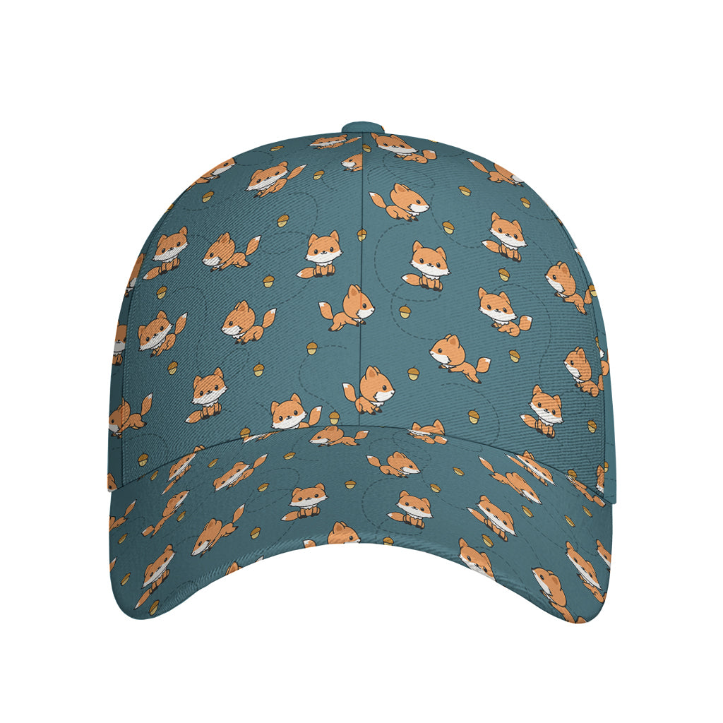 Baby Fox Pattern Print Baseball Cap