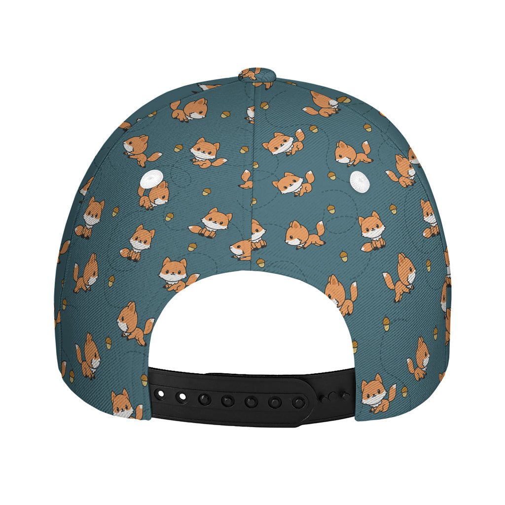 Baby Fox Pattern Print Baseball Cap