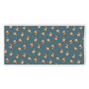 Baby Fox Pattern Print Beach Towel