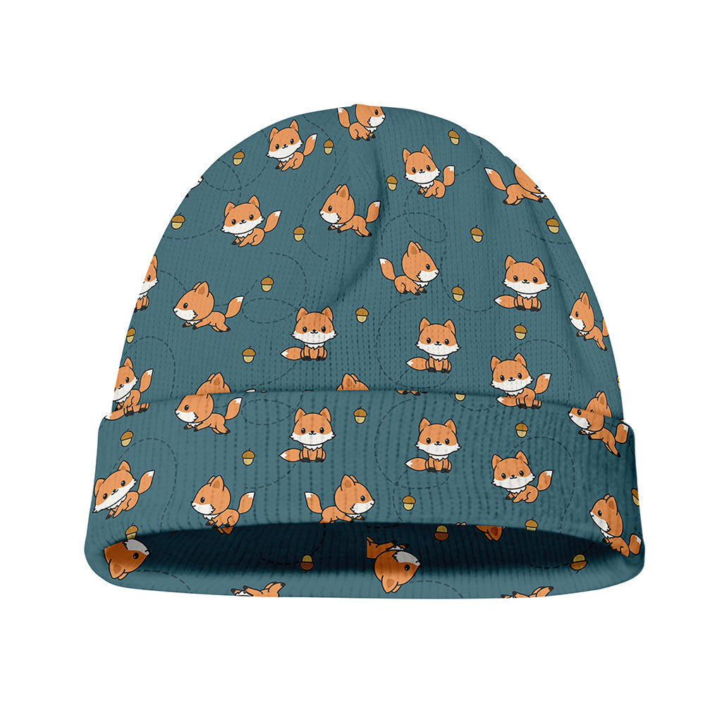 Baby Fox Pattern Print Beanie