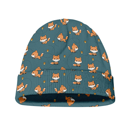 Baby Fox Pattern Print Beanie