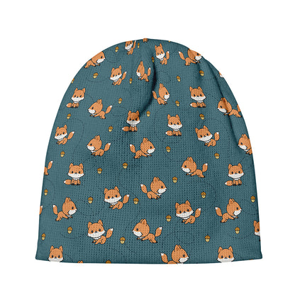 Baby Fox Pattern Print Beanie