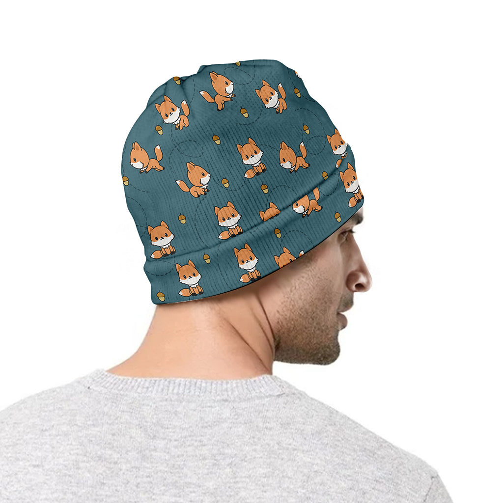Baby Fox Pattern Print Beanie