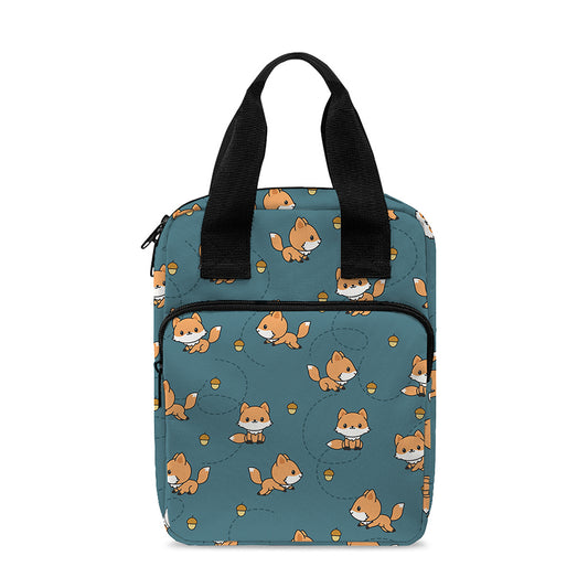 Baby Fox Pattern Print Bible Tote Bag
