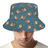 Baby Fox Pattern Print Bucket Hat