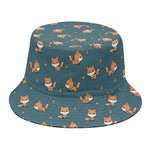 Baby Fox Pattern Print Bucket Hat