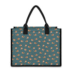 Baby Fox Pattern Print Canvas Tote Bag