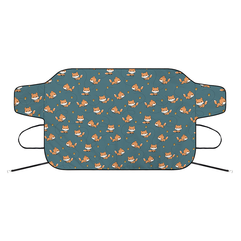 Baby Fox Pattern Print Car Windshield Snow Cover
