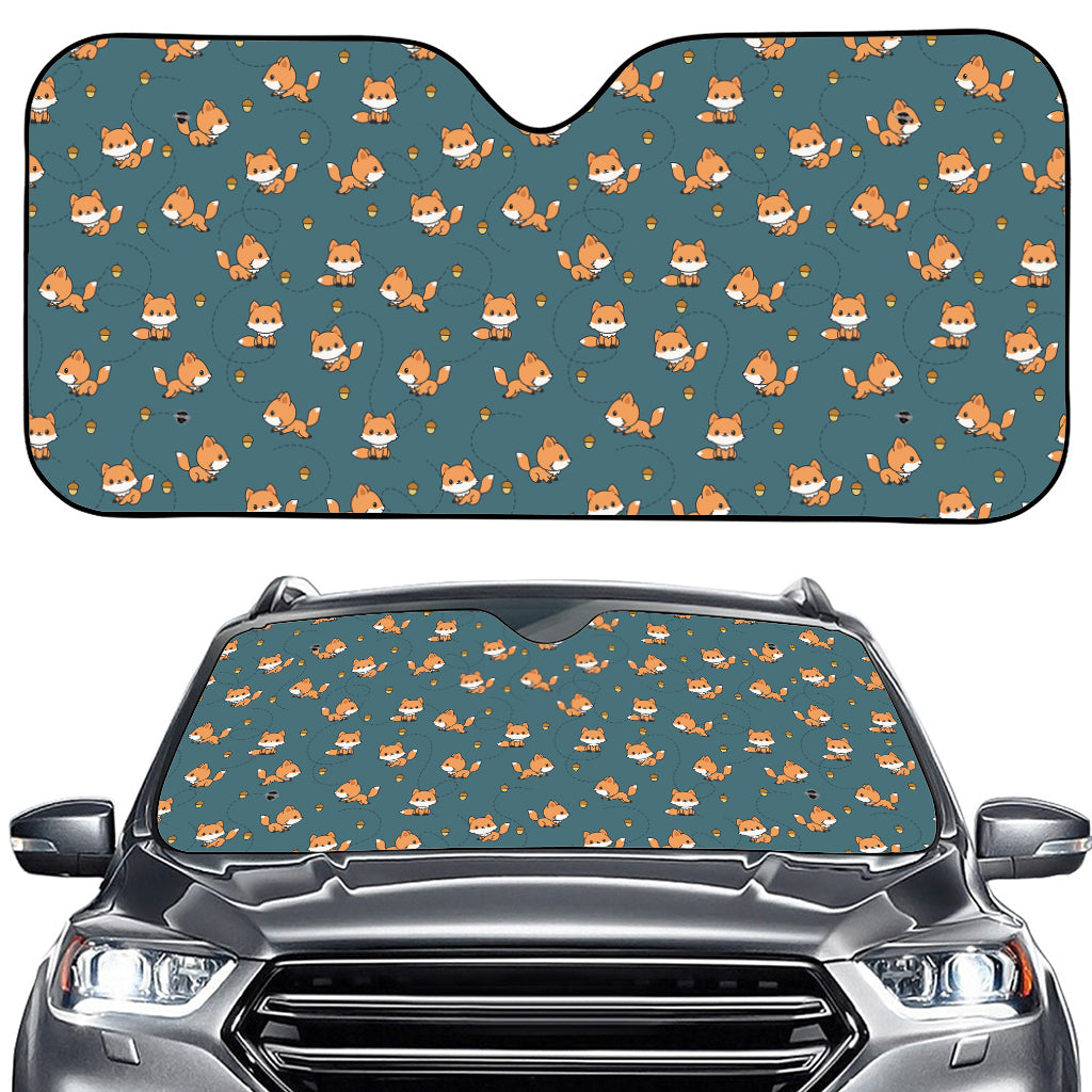 Baby Fox Pattern Print Car Windshield Sun Shade