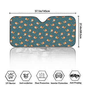 Baby Fox Pattern Print Car Windshield Sun Shade