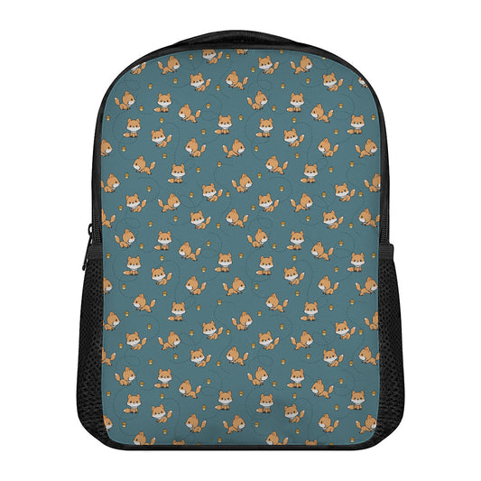 Baby Fox Pattern Print Casual Backpack