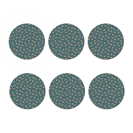 Baby Fox Pattern Print Coaster Set