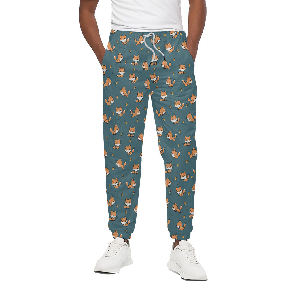Baby Fox Pattern Print Cotton Pants