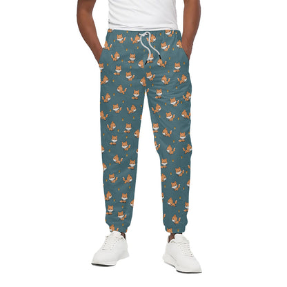 Baby Fox Pattern Print Cotton Pants