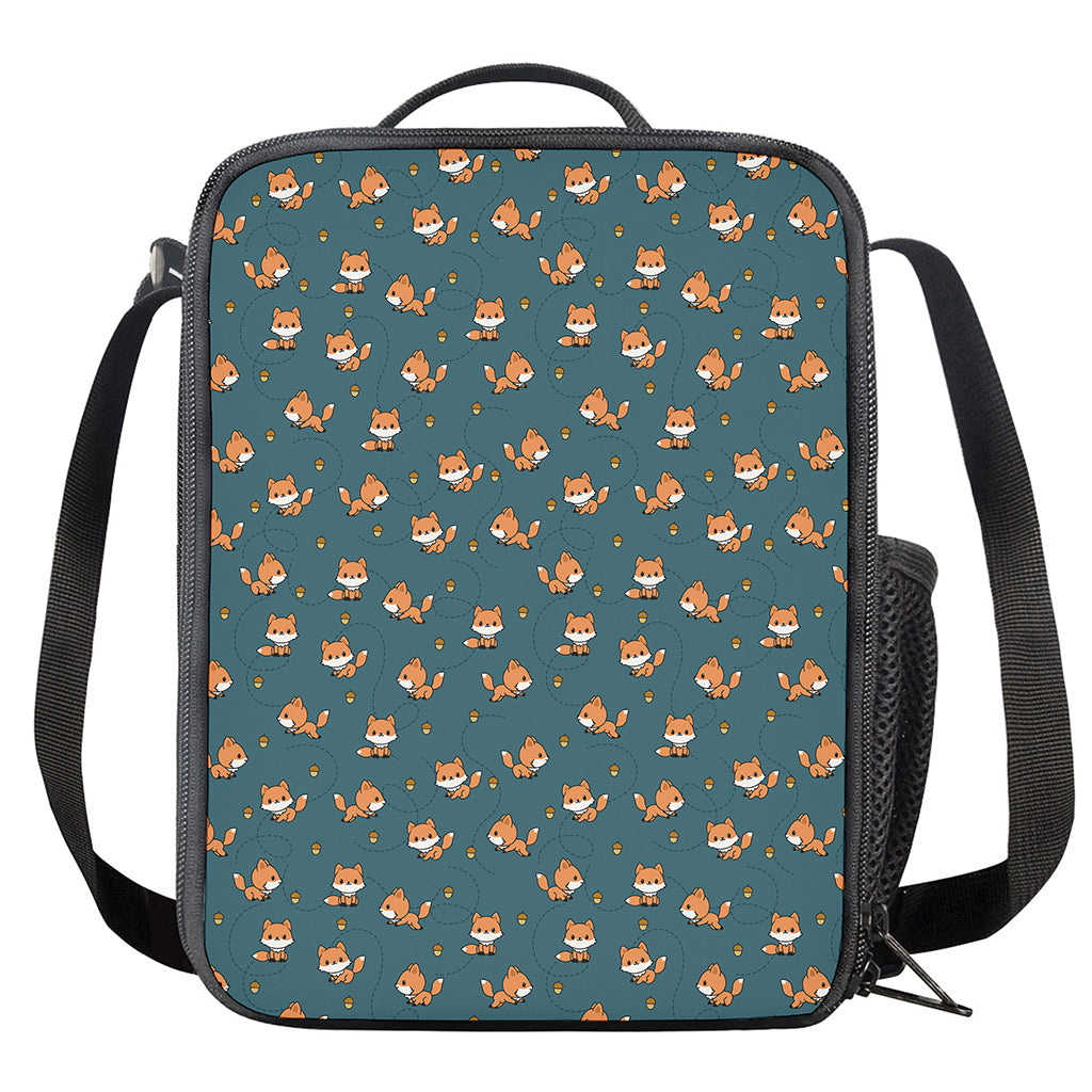 Baby Fox Pattern Print Crossbody Lunch Bag