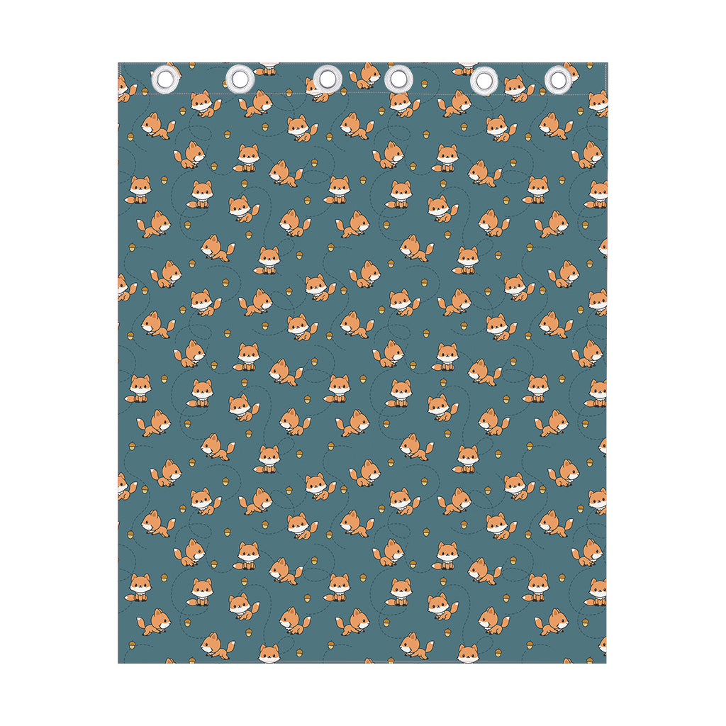 Baby Fox Pattern Print Curtain