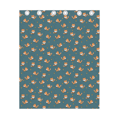 Baby Fox Pattern Print Curtain