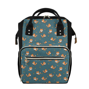 Baby Fox Pattern Print Diaper Bag GearFrost