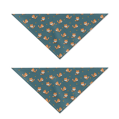 Baby Fox Pattern Print Dog Bandana