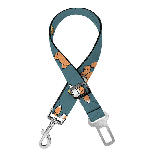 Baby Fox Pattern Print Dog Seat Belt
