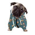 Baby Fox Pattern Print Dog Zip Up Hoodie