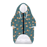 Baby Fox Pattern Print Dog Zip Up Hoodie