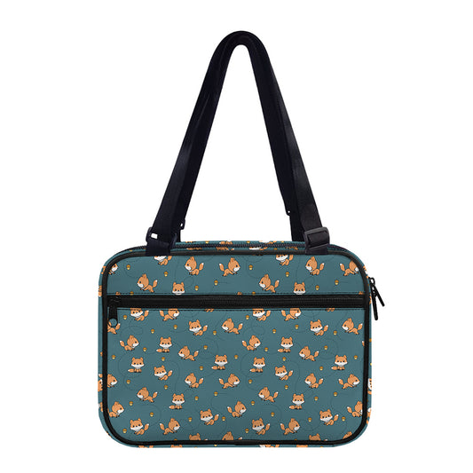 Baby Fox Pattern Print Double Strap Bible Bag