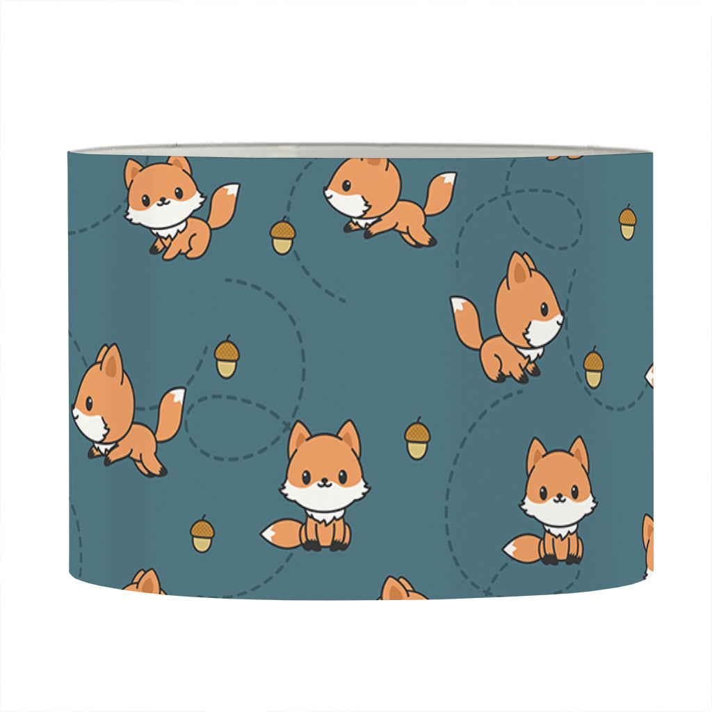 Baby Fox Pattern Print Drum Lamp Shade