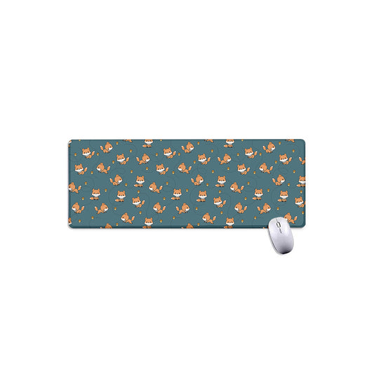 Baby Fox Pattern Print Extended Mouse Pad