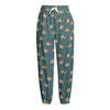 Baby Fox Pattern Print Fleece Lined Knit Pants