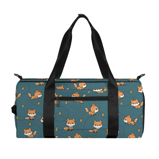 Baby Fox Pattern Print Gym Bag