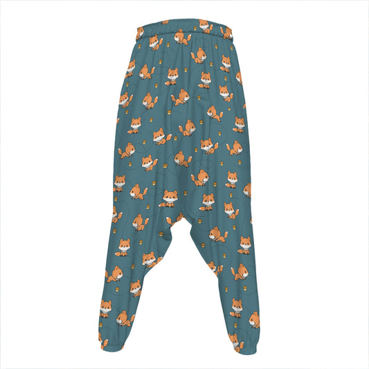 Baby Fox Pattern Print Hammer Pants