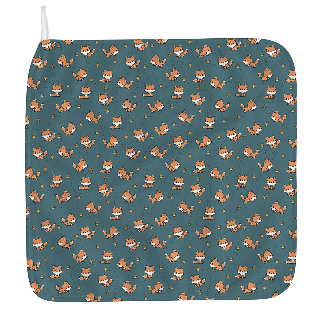 Baby Fox Pattern Print Hand Towel
