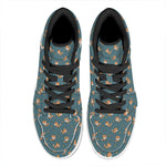 Baby Fox Pattern Print High Top Leather Sneakers