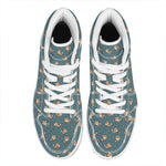Baby Fox Pattern Print High Top Leather Sneakers