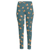 Baby Fox Pattern Print High-Waisted Pocket Leggings