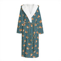 Baby Fox Pattern Print Hooded Bathrobe