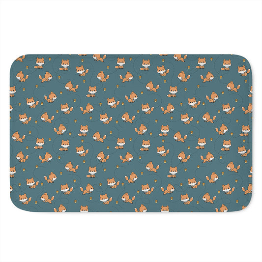 Baby Fox Pattern Print Indoor Door Mat