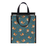 Baby Fox Pattern Print Insulated Lunch Tote