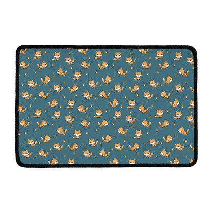 Baby Fox Pattern Print Kitchen Mat
